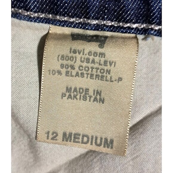 Levis Womens Ultimate Lift 544 Boot Cut Jeans Size 12 Medium Dark Wash Cotton Bl - Picture 3 of 9